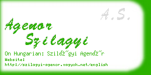 agenor szilagyi business card